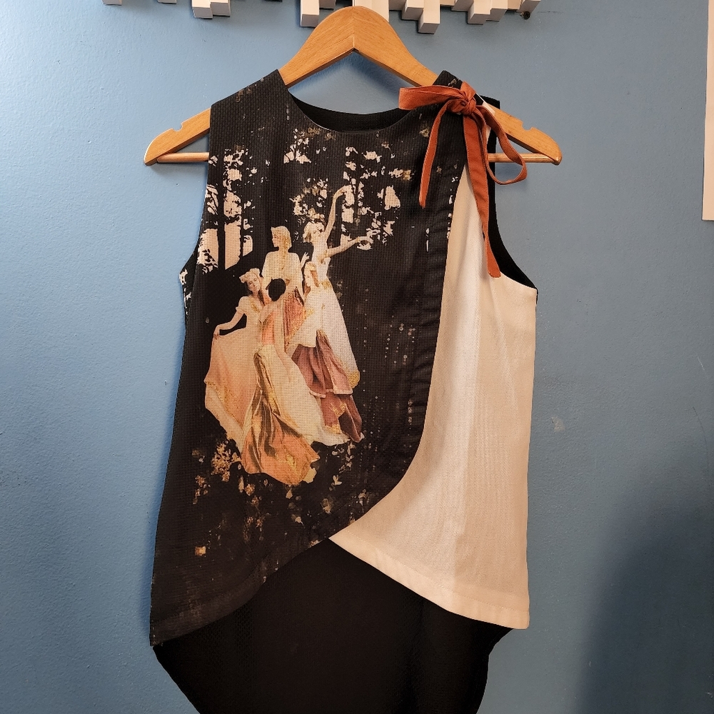 Plains & Prints Printed Sleeveless top